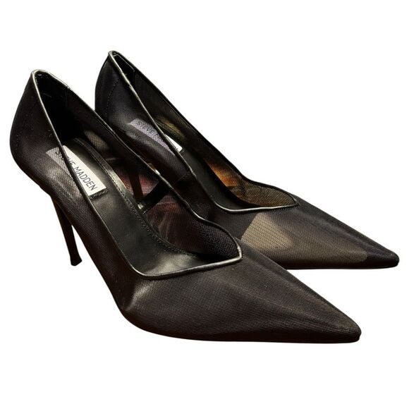 Steve Madden Raz High Heels Black Mesh : 10 M, Rubber/Synthetic - Picture 4 of 10